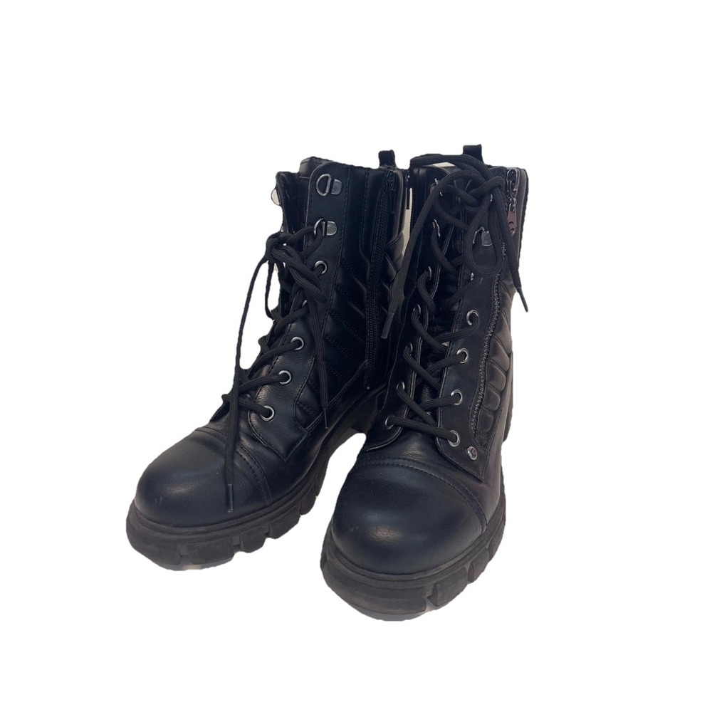 GBG Los Angeles Women's Black Leather Ankle Boots 8 Medium 353 0322 Whimsigoth